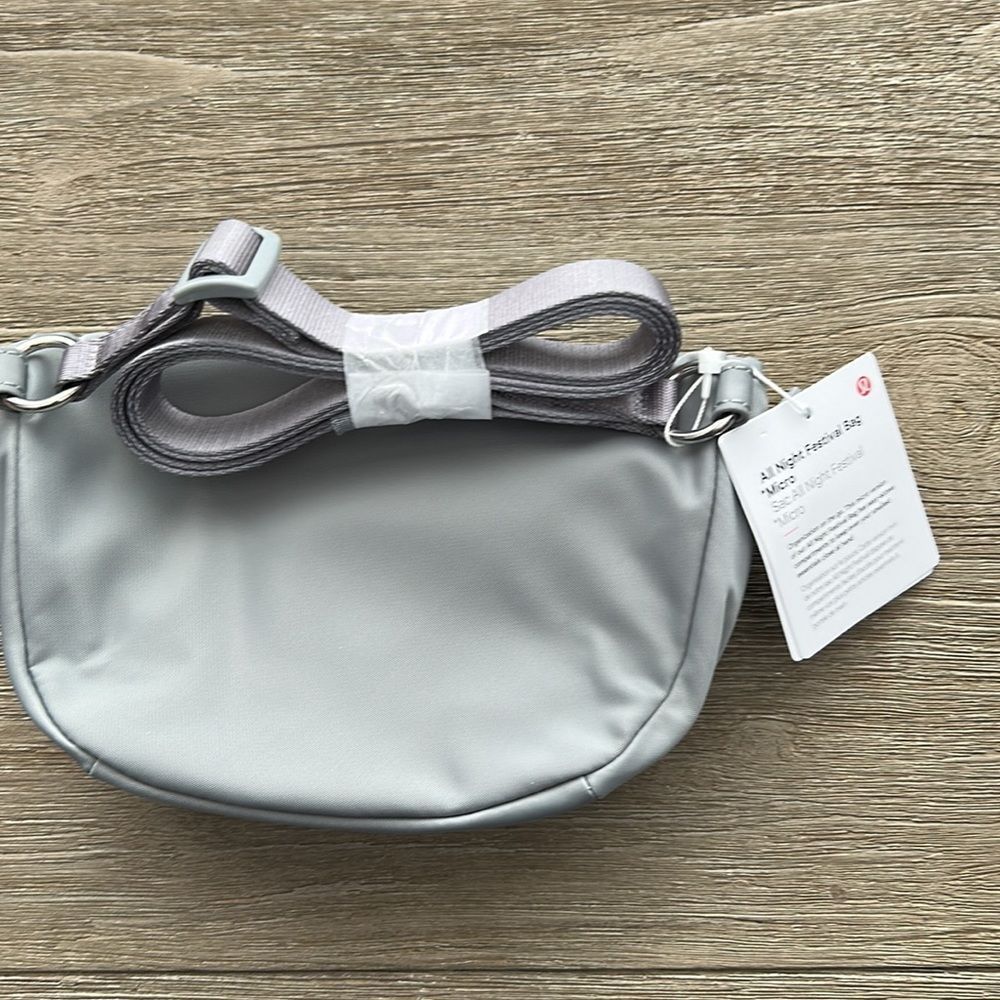 Brand New lululemon All Night Festival Bag Micro Rhino Grey / Silver - Picture 3 of 8